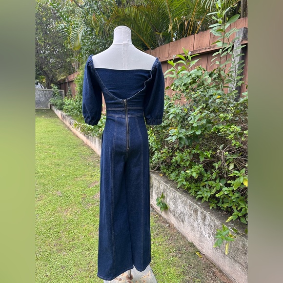 FARM Rio Denim Jumpsuit - Picture 5 of 12